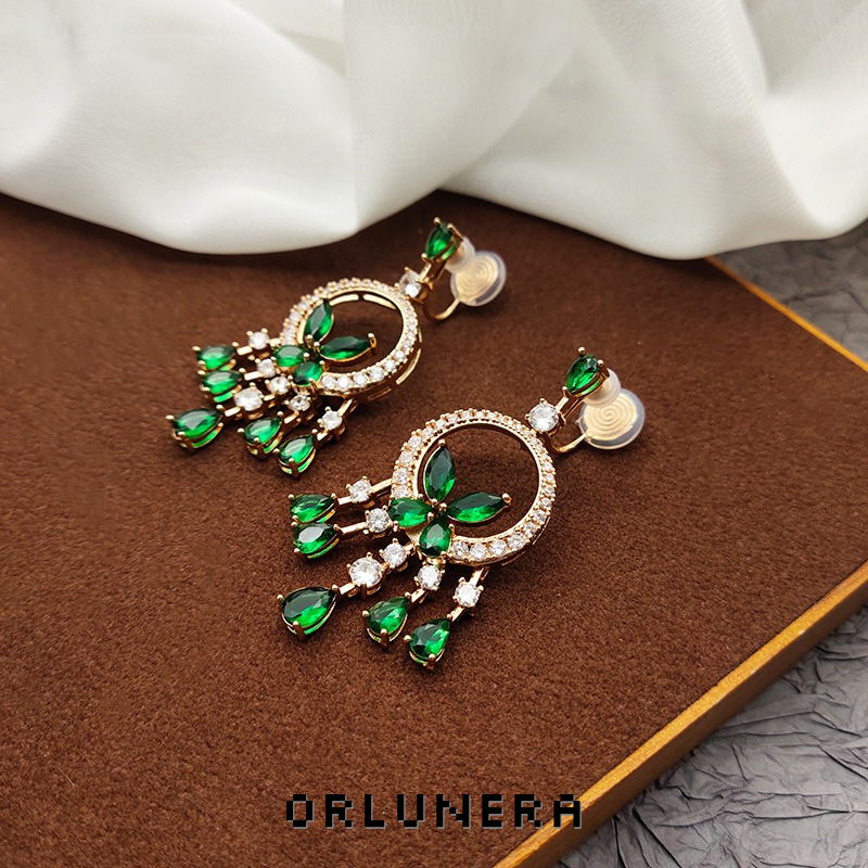 Aurelia Butterfly Tassel Clip-On Drop Earrings product image