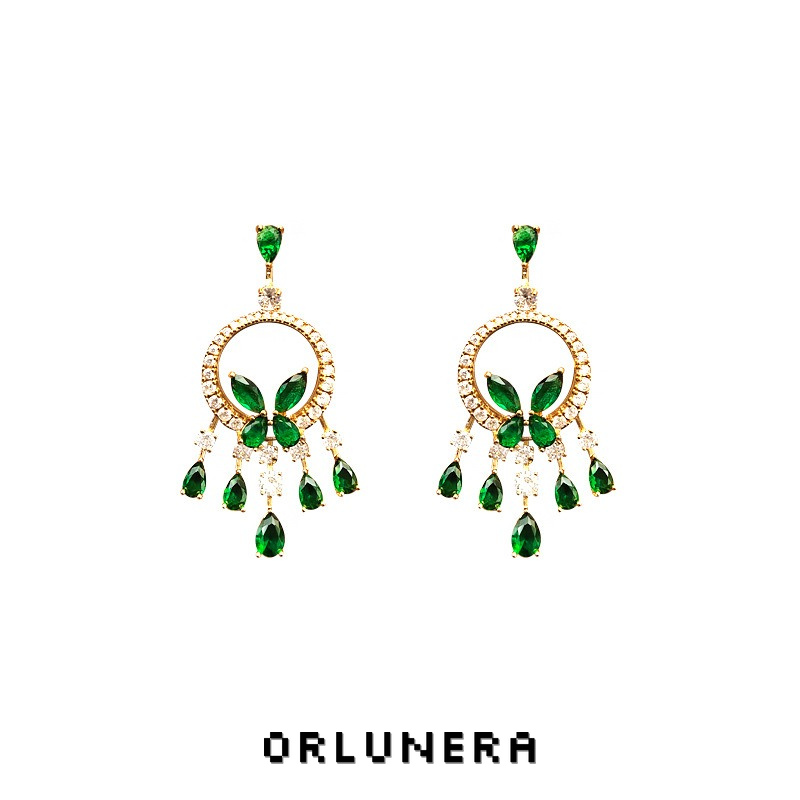 Aurelia Butterfly Tassel Clip-On Drop Earrings product image