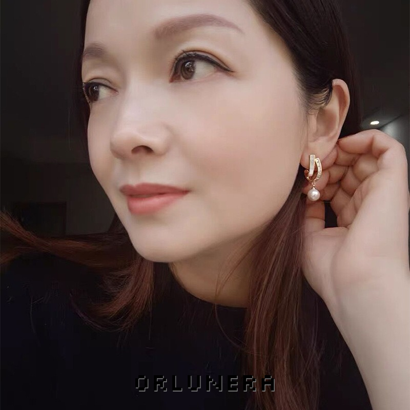 Seren Pearl Clip-On Drop Earrings product image