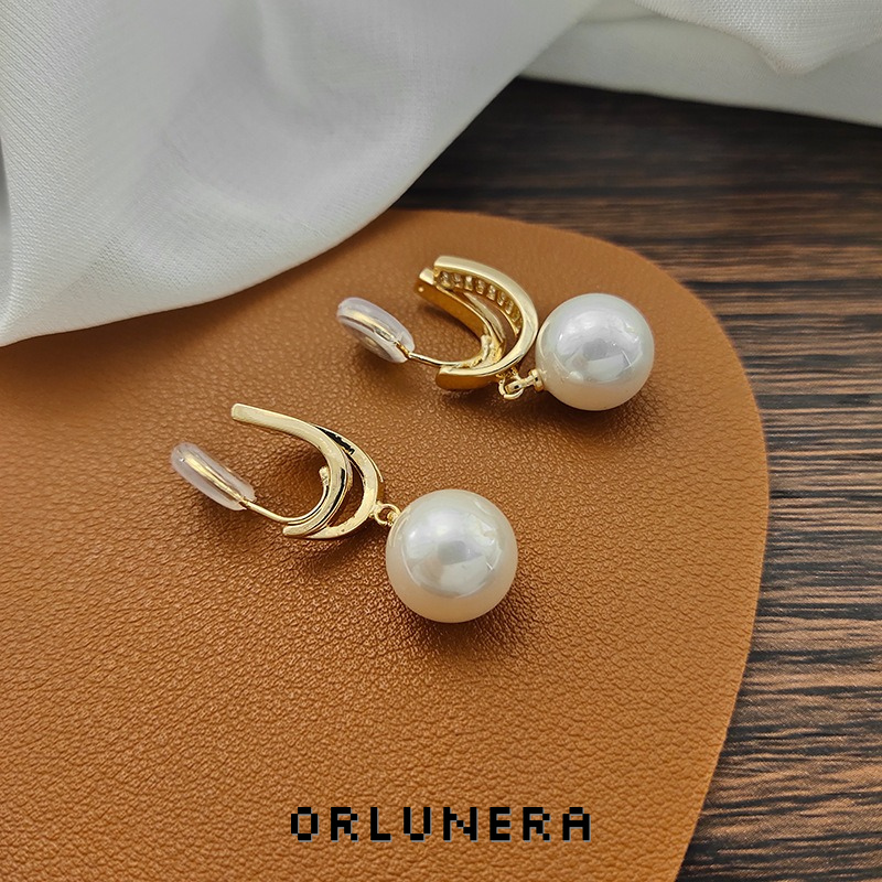 Seren Pearl Clip-On Drop Earrings product image