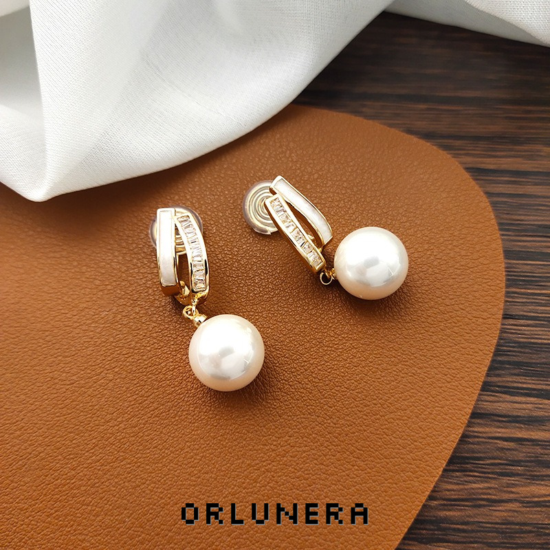 Seren Pearl Clip-On Drop Earrings product image
