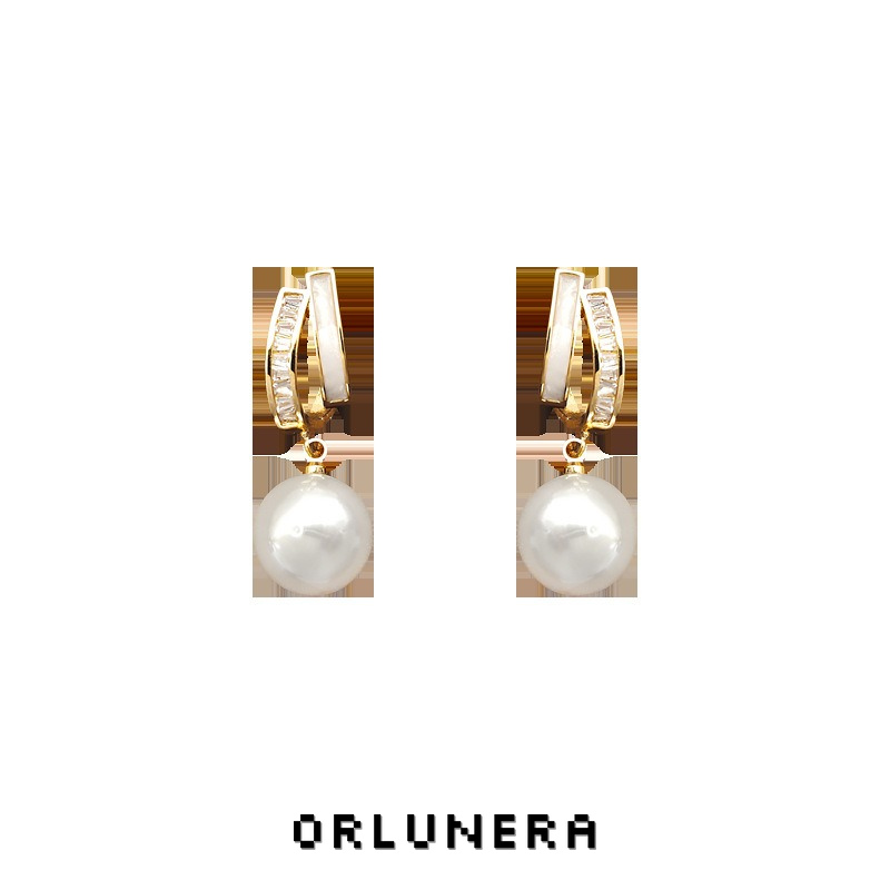 Seren Pearl Clip-On Drop Earrings product image