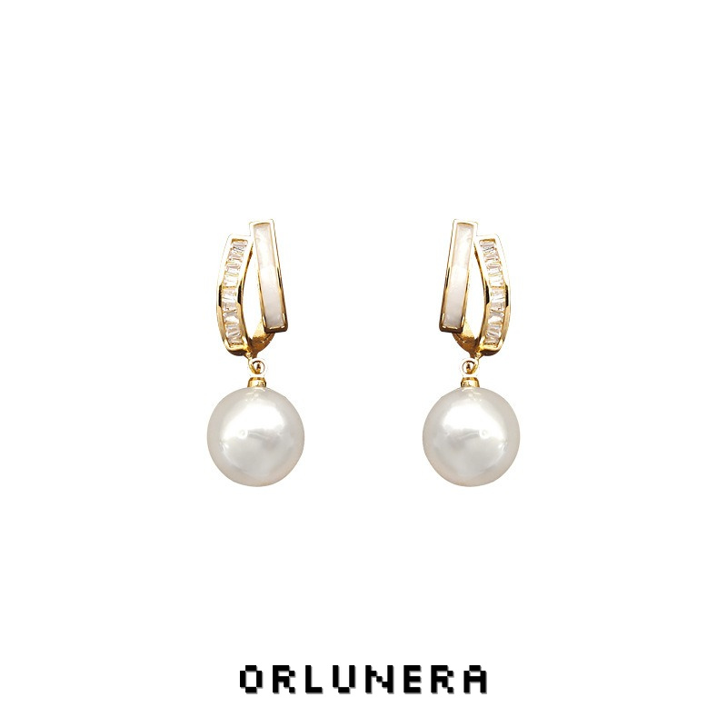 Seren Pearl Clip-On Drop Earrings product image