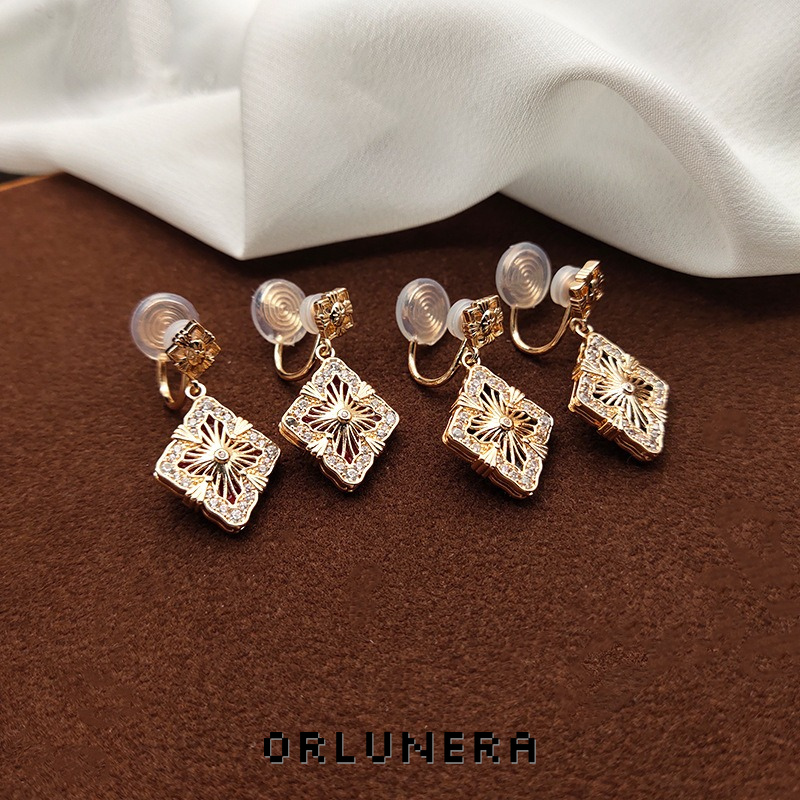 Aurelia Diamond-Shaped Clip-On Earrings product image