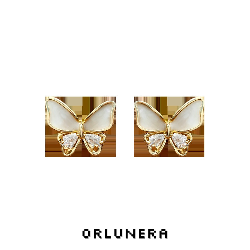 Noelle Butterfly Pearl Clip-On Earrings product image