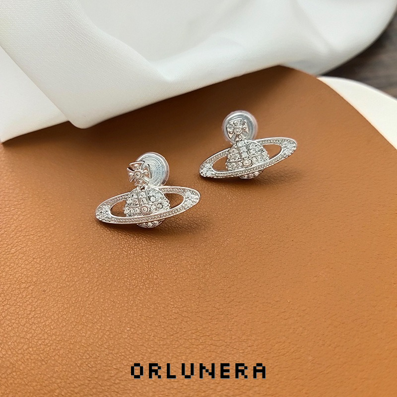 Lumière Orbit Pavé Crystal Celestial Clip-On Earrings product image
