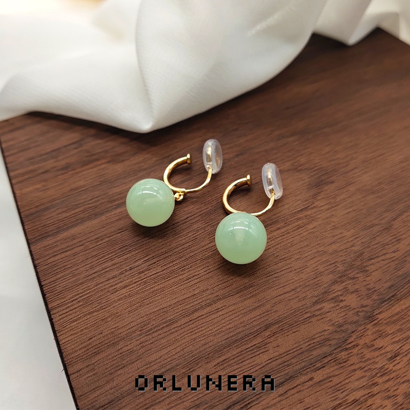 Vesper Jade-Inspired Clip-On Earrings product image