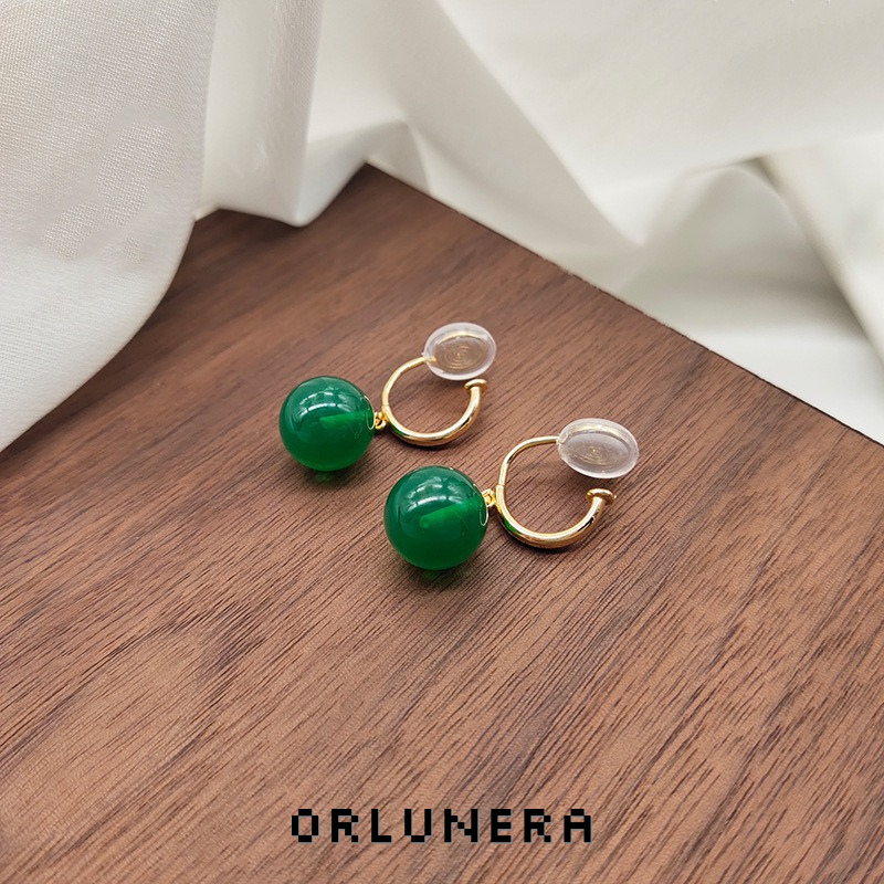 Vesper Jade-Inspired Clip-On Earrings product image