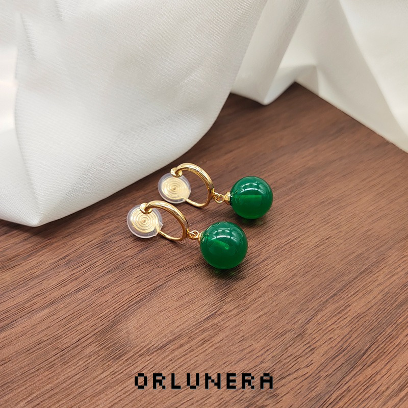 Vesper Jade-Inspired Clip-On Earrings product image