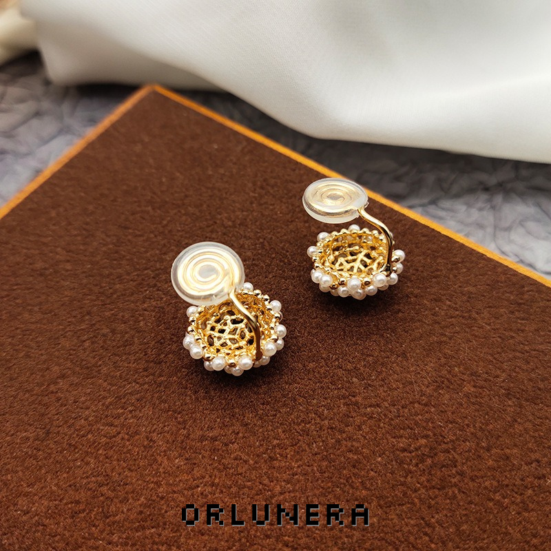 Aurelia Pearl Geometric Clip-On Earrings product image