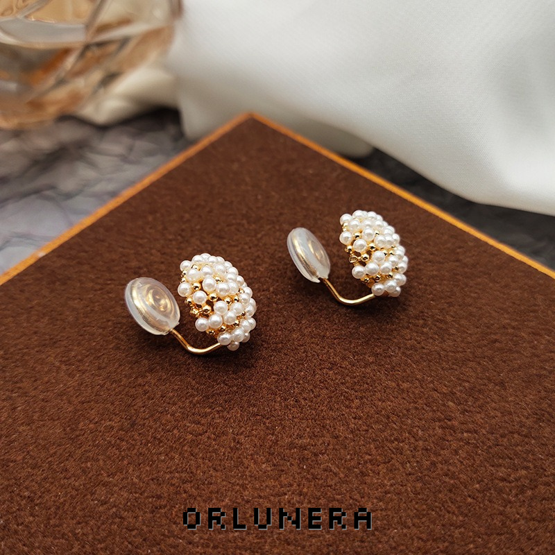 Aurelia Pearl Geometric Clip-On Earrings product image