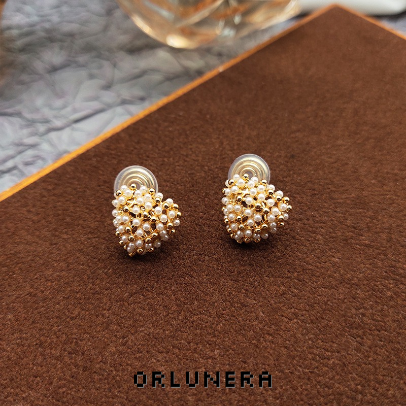 Aurelia Pearl Geometric Clip-On Earrings product image