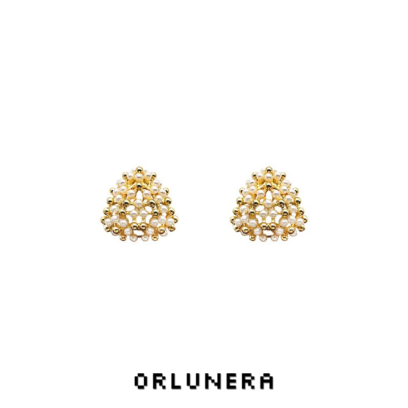 Aurelia Pearl Geometric Clip-On Earrings product image