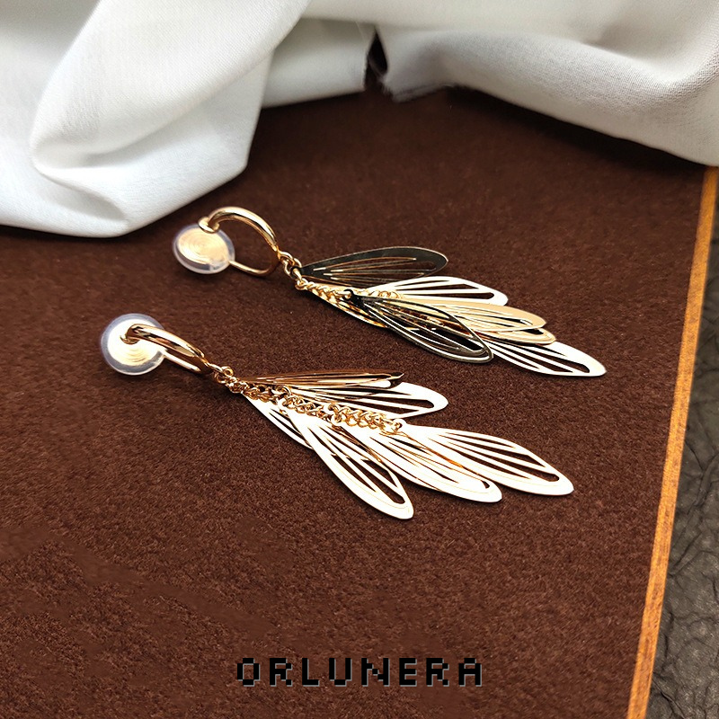 Noelle Tassel Wing Clip-On Drop Earrings product image