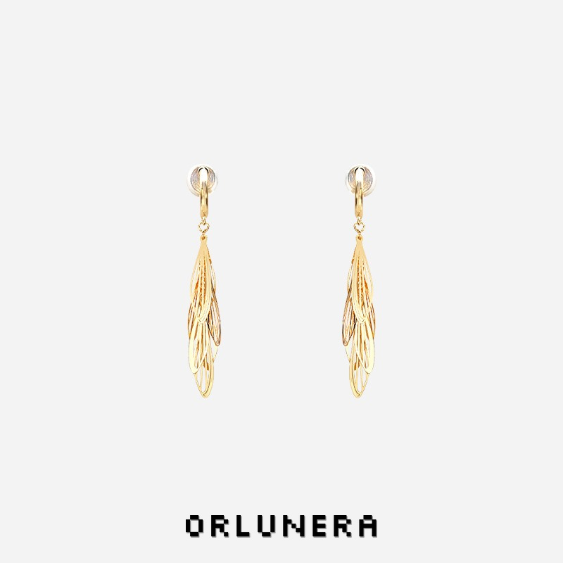 Noelle Tassel Wing Clip-On Drop Earrings product image