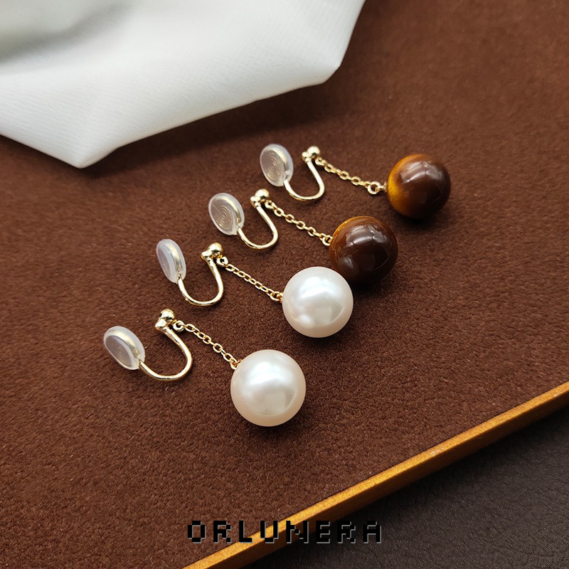 Noelle Pearl Clip-On Drop Earrings product image