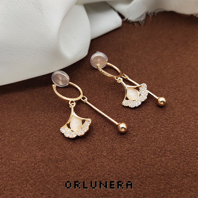 Celeste Fan Cat-Eye Clip-On Drop Earrings product image