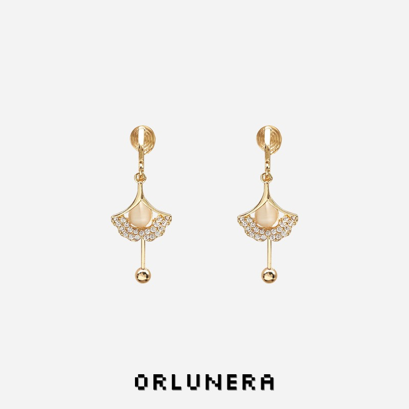 Celeste Fan Cat-Eye Clip-On Drop Earrings product image