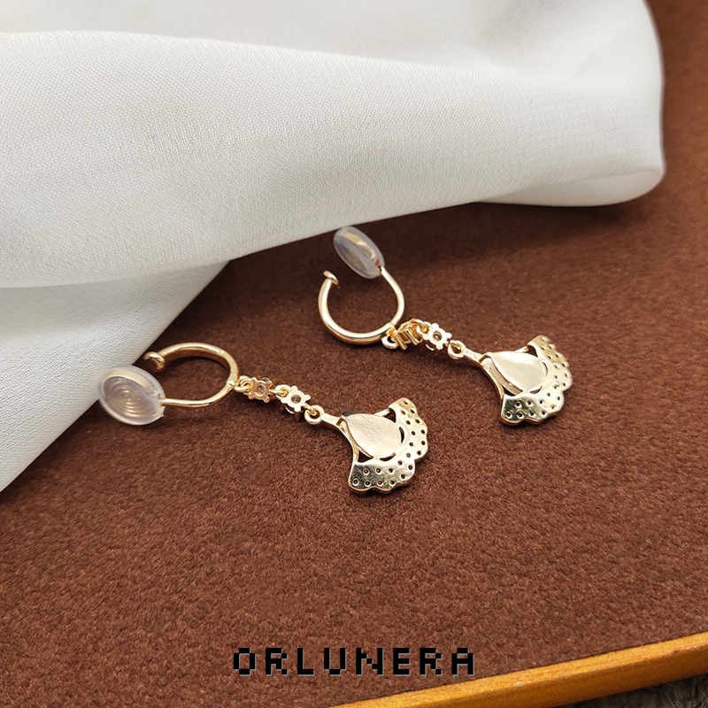 Noelle Fan Crystal Clip-On Drop Earrings product image