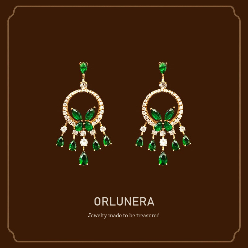 Aurelia Butterfly Tassel Clip-On Drop Earrings Orlunera cover