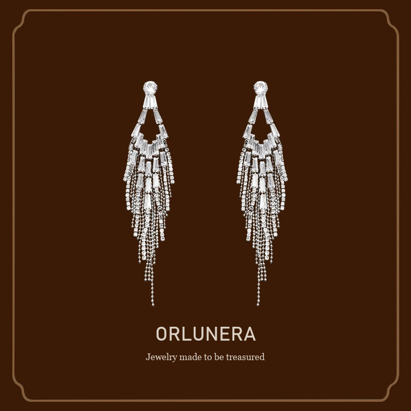 Noelle Tassel Clip-On Drop Earrings Orlunera cover