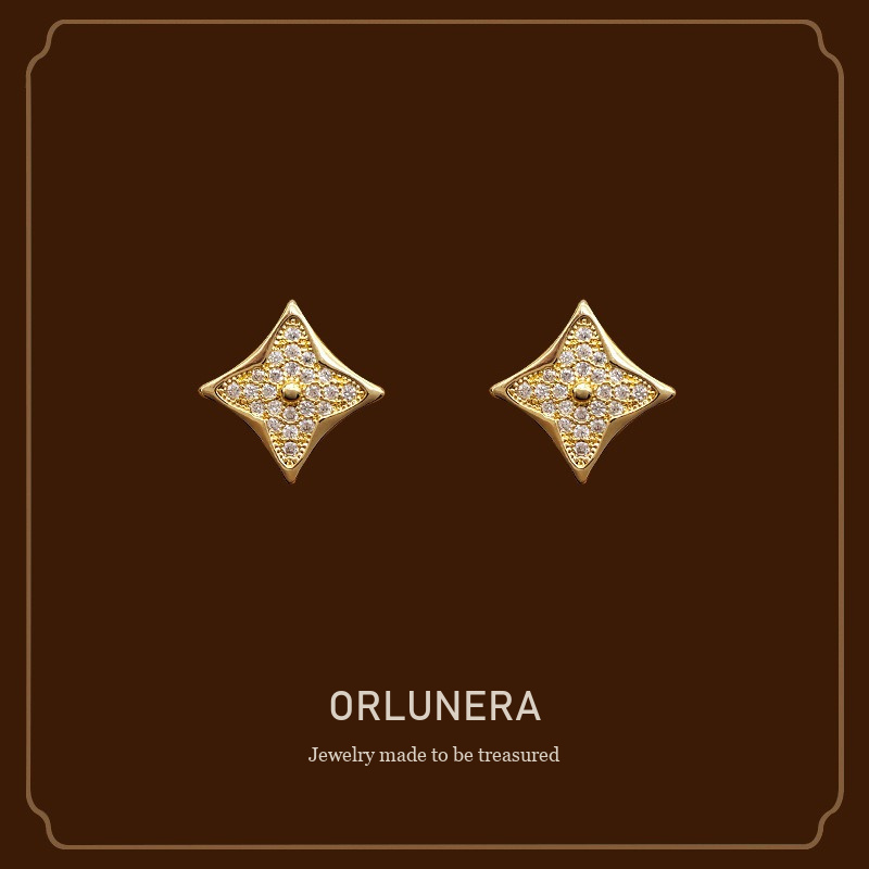 Lumière Clover Crystal Clip-On Earrings Orlunera cover