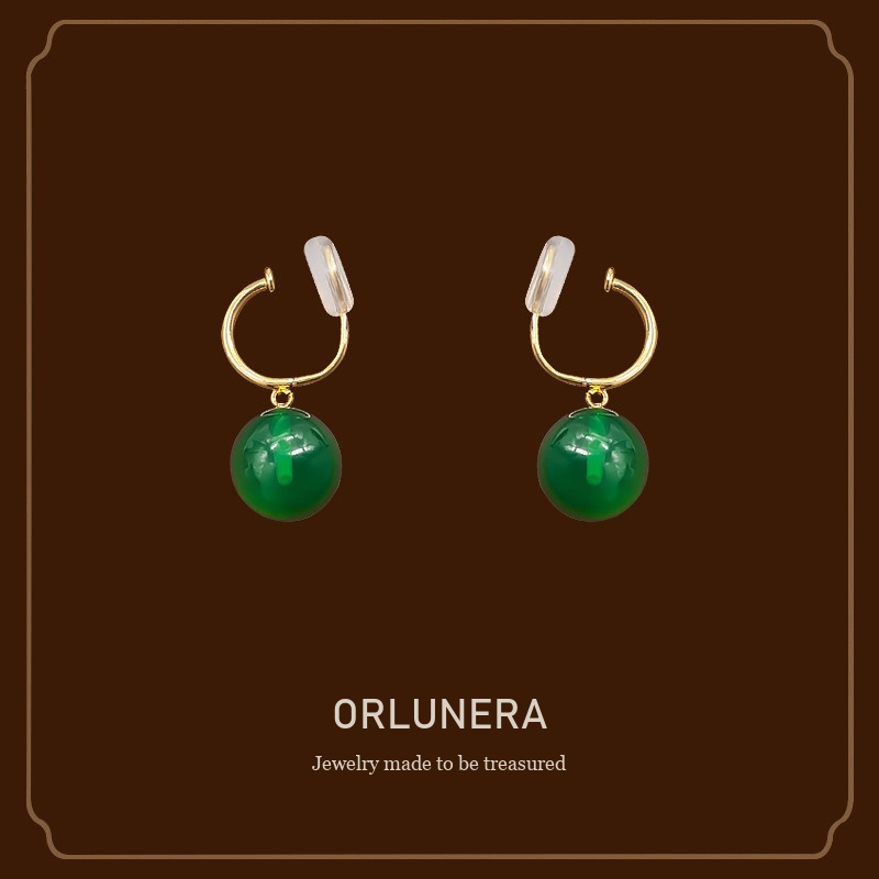 Vesper Jade-Inspired Clip-On Earrings Orlunera cover