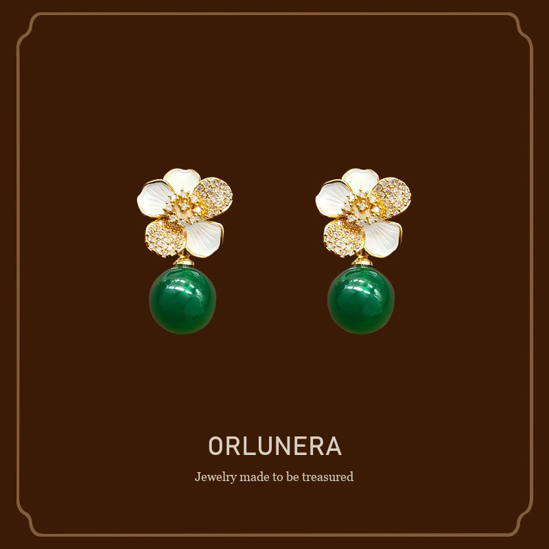 Celeste Floral Clip-On Earrings Orlunera cover