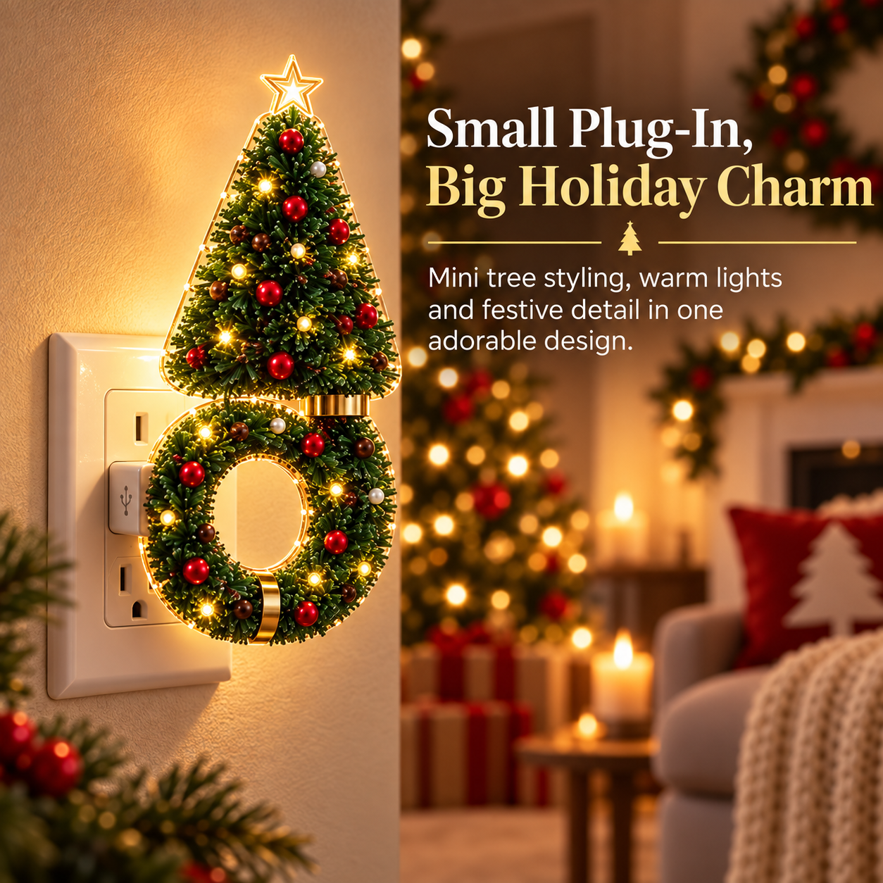 🎄 Christmas Tree Projector Night Light