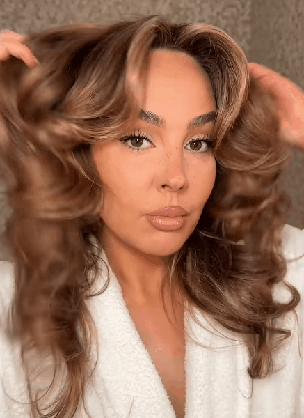 Heatless overnight curl reveal