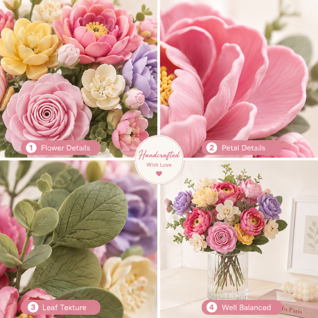DIY Clay Flower Bouquet Kit – Create, Display & Enjoy