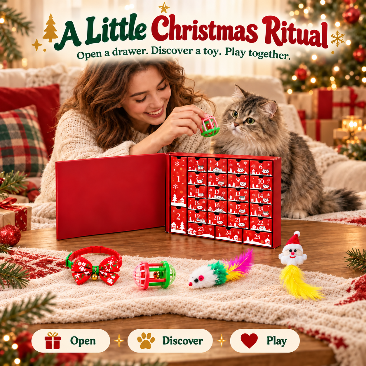 🎄 Christmas Special – 60% OFF Cat Advent Calendar – 24 Days of Surprises 🐱