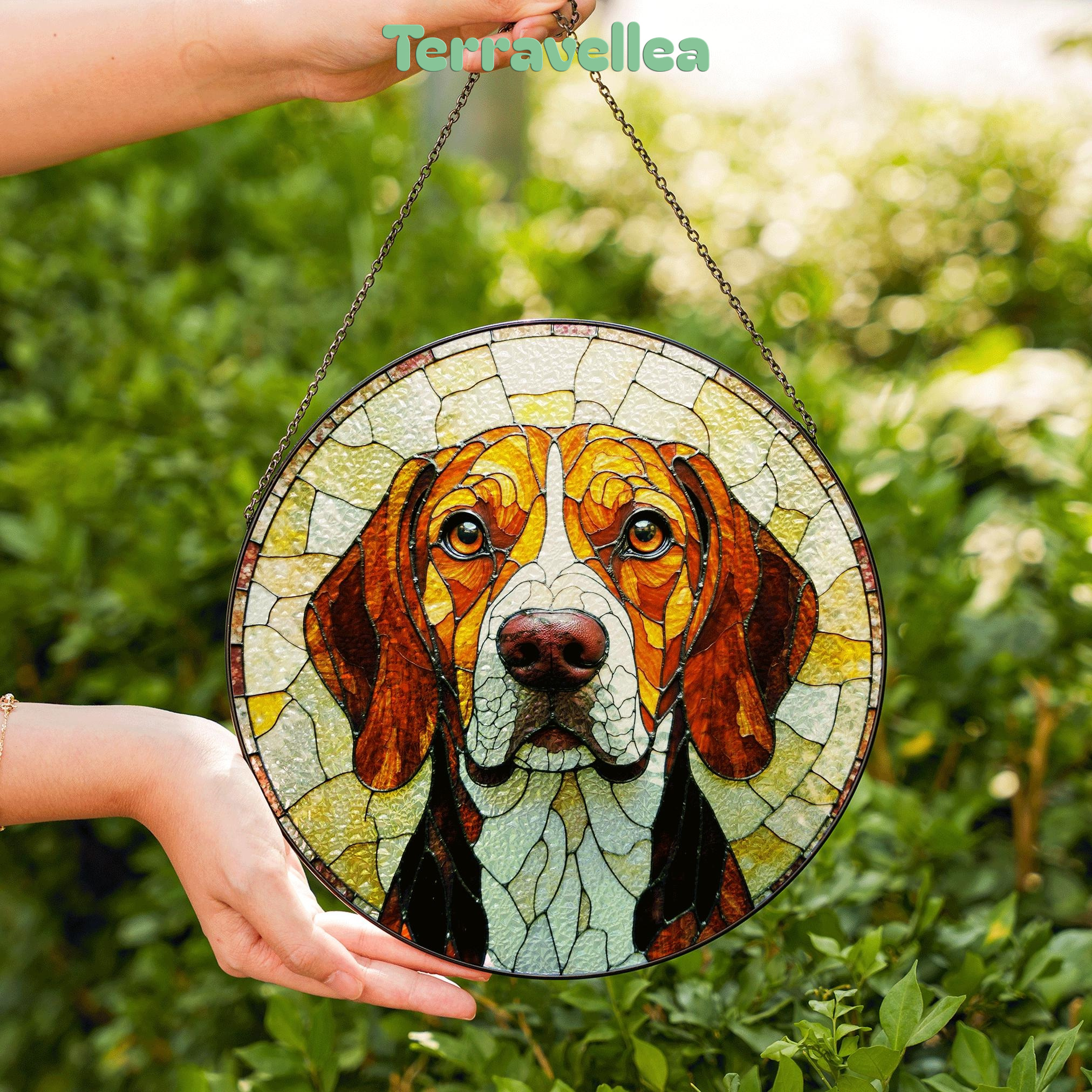 Beagle Dog Stained Glass Suncatcher Pet Memorial Window Decor Gift for Dog Lovers - image 6