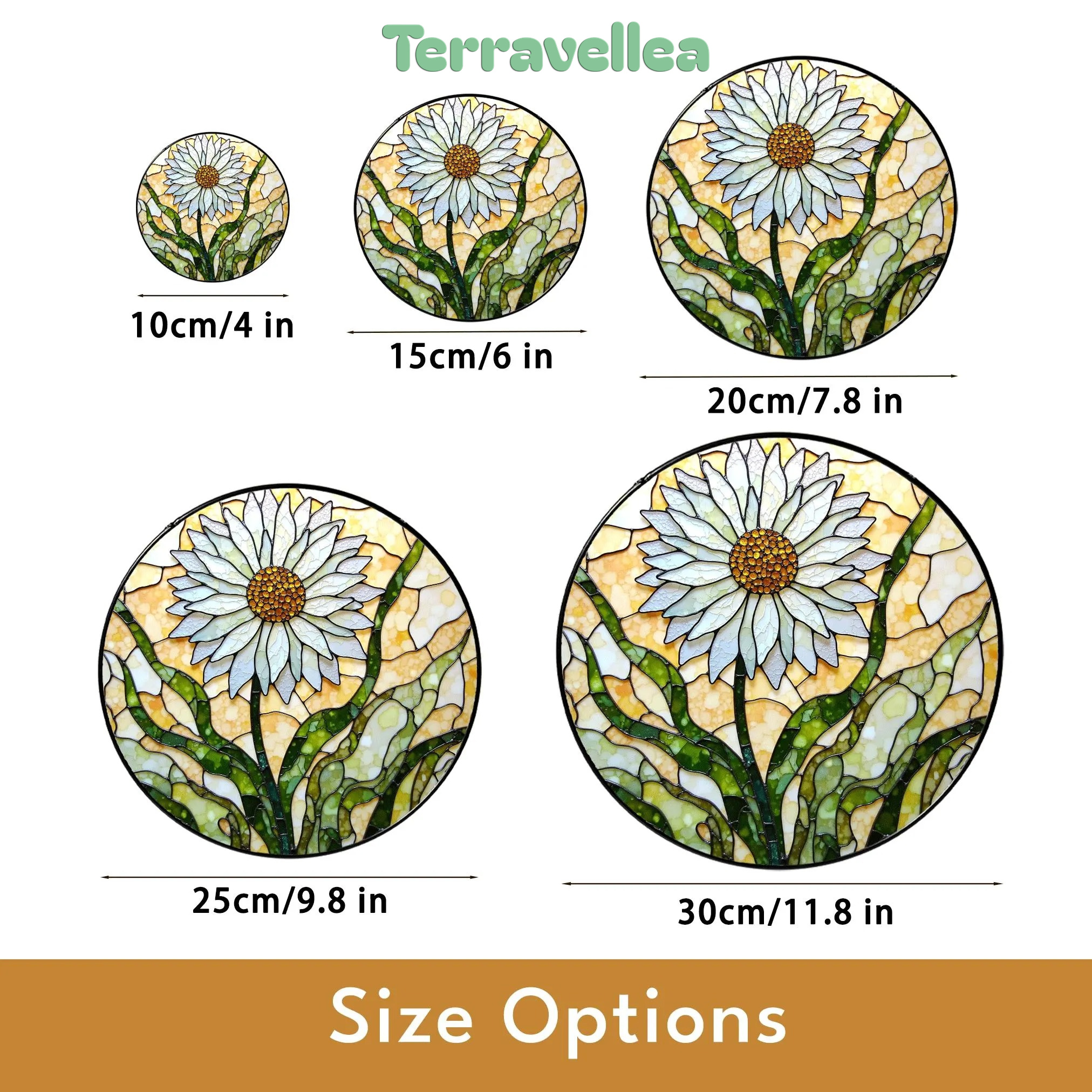 Daisy Stained Glass Suncatcher Window Hanging Gift for Mom Friend - image 10