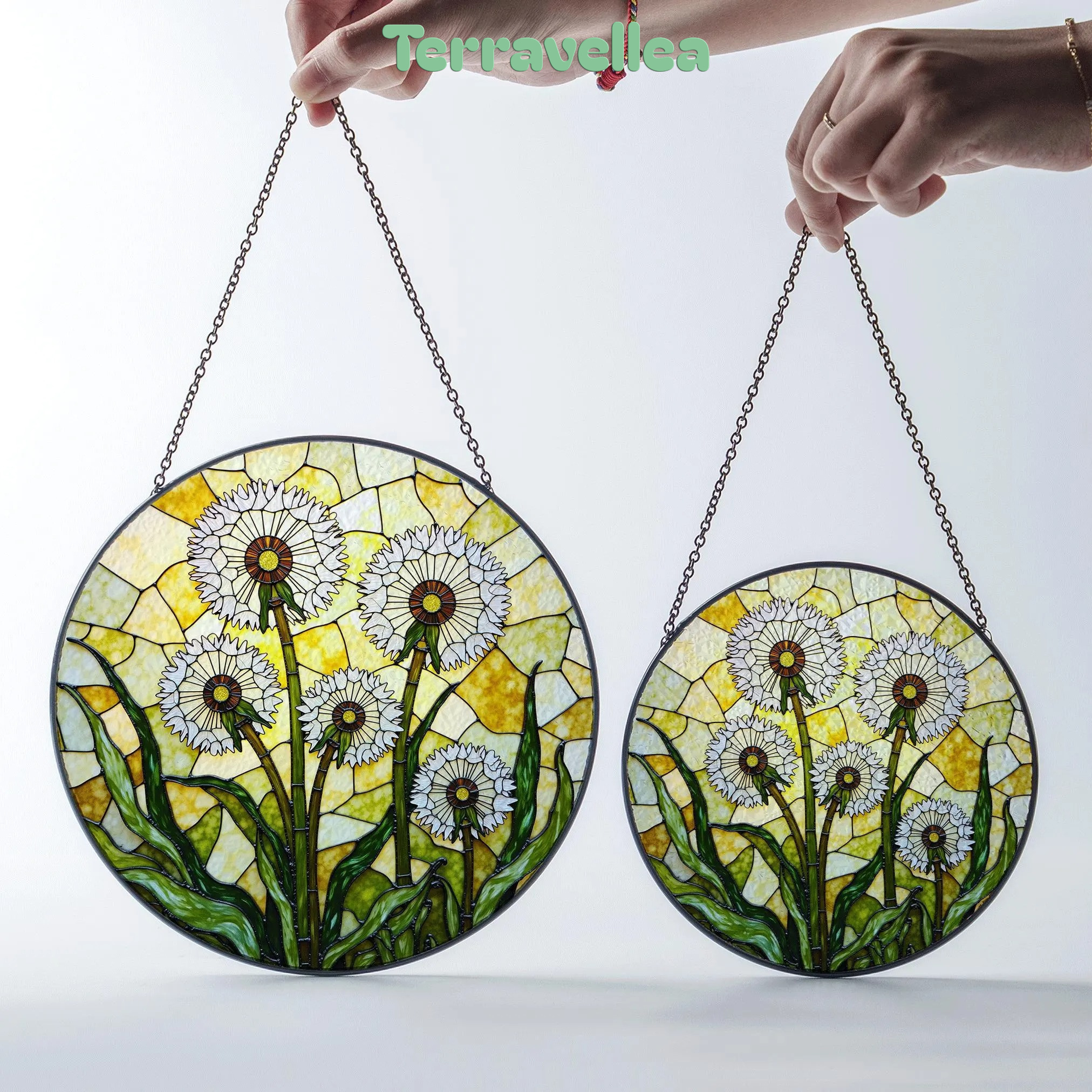 Dandelion Stained Glass Suncatcher Window Decor Gift for Nature Lovers - image 7