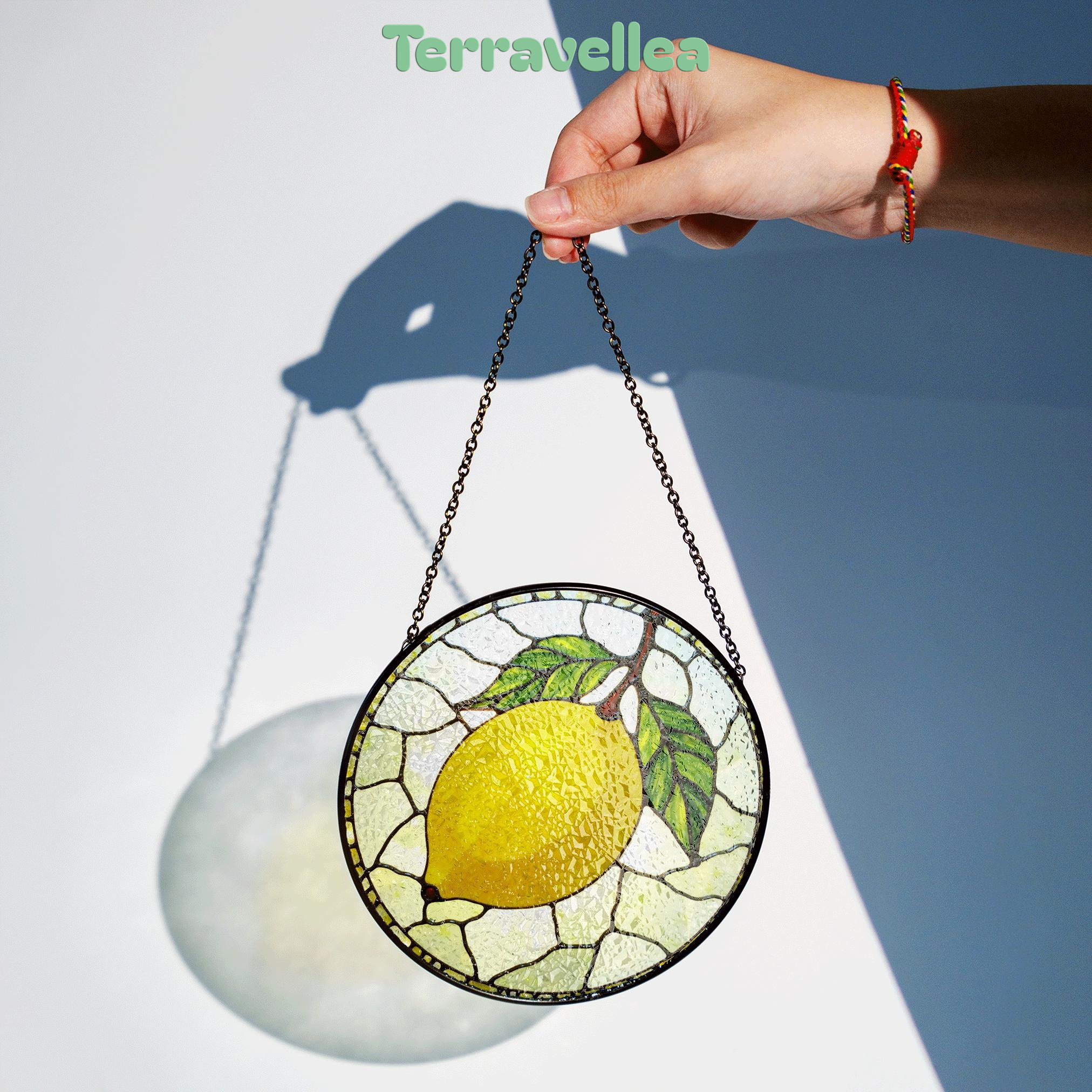 Lemon Stained Glass Suncatcher Window Decor Gift for Mom Friend - image 2