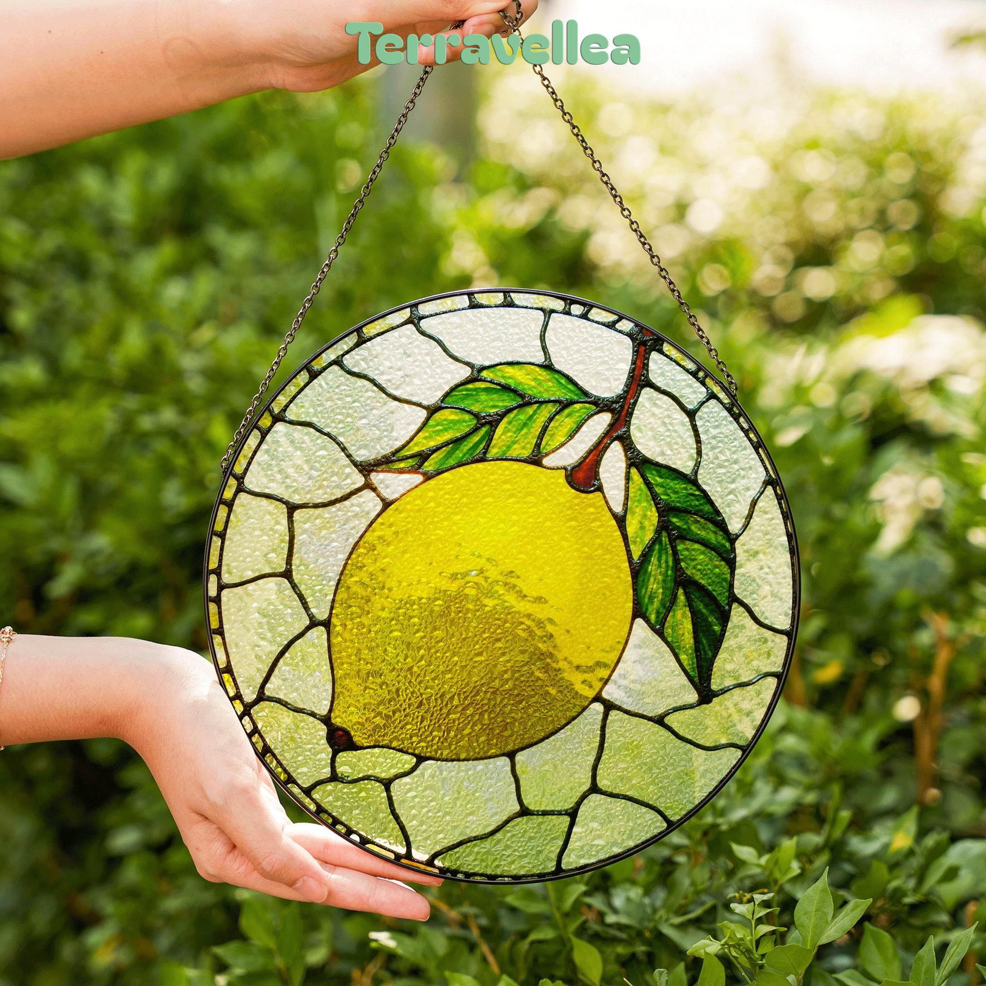 Lemon Stained Glass Suncatcher Window Decor Gift for Mom Friend - image 6