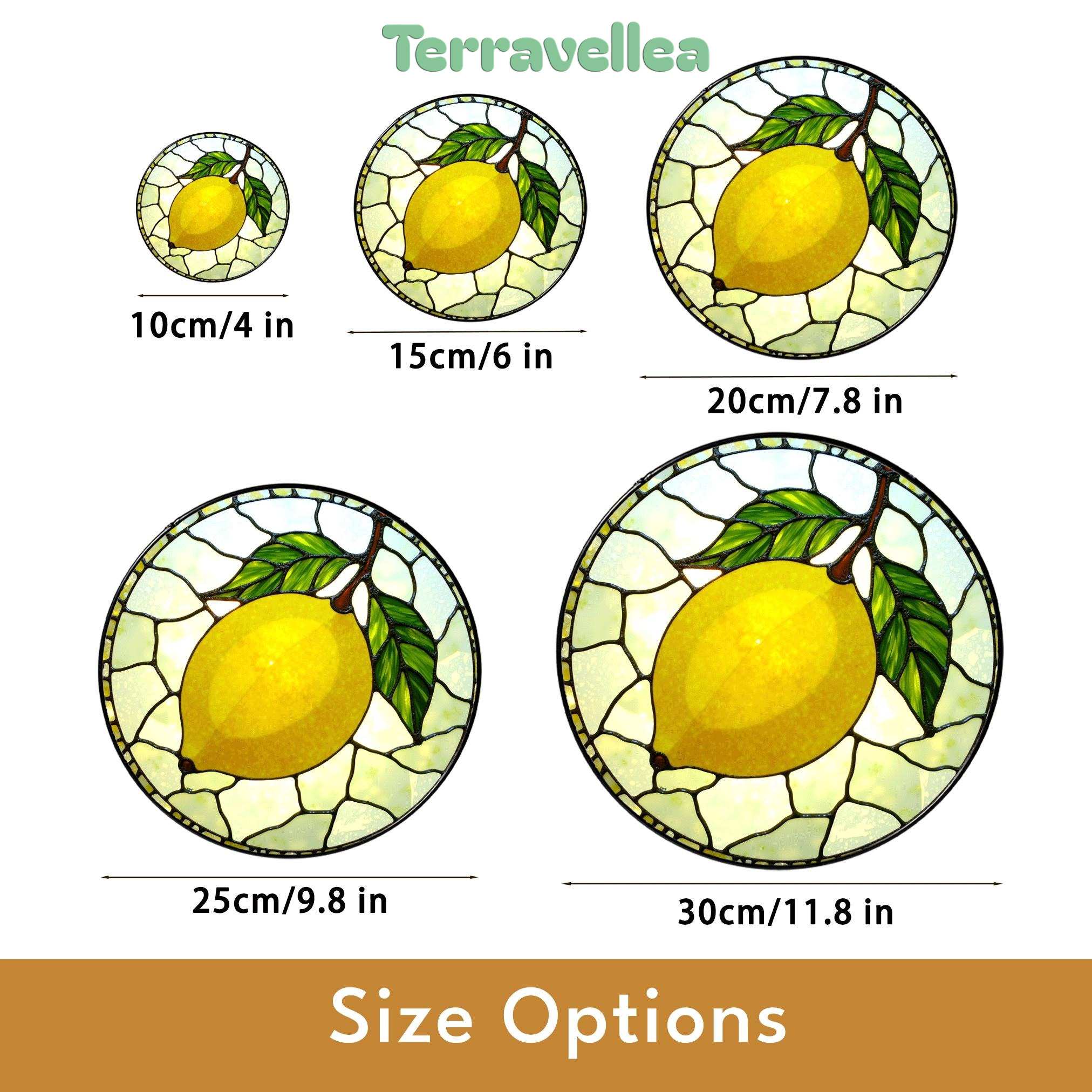 Lemon Stained Glass Suncatcher Window Decor Gift for Mom Friend - image 9
