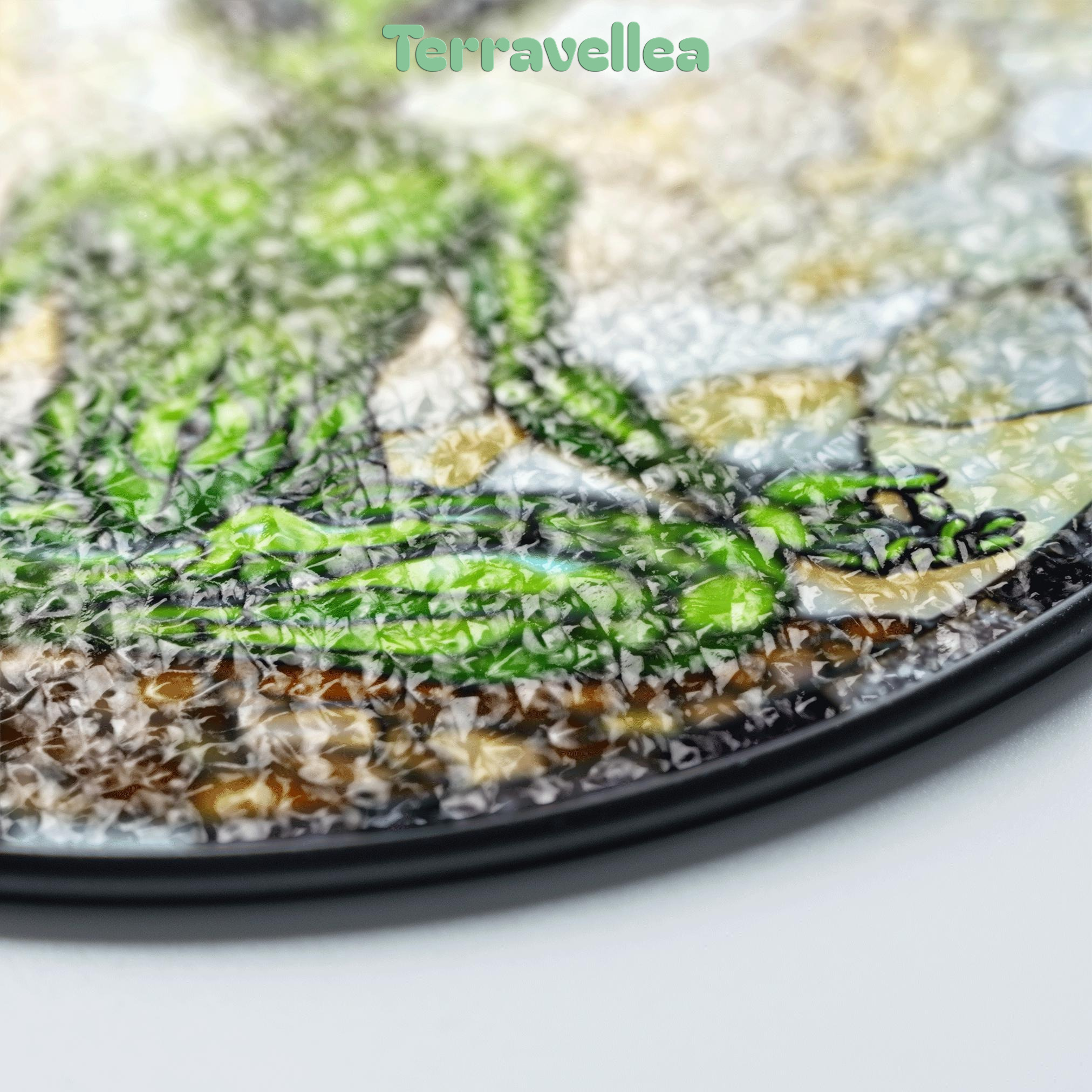 Meditating Alien Stained Glass Style Round Suncatcher Gift for UFO Lovers - image 8