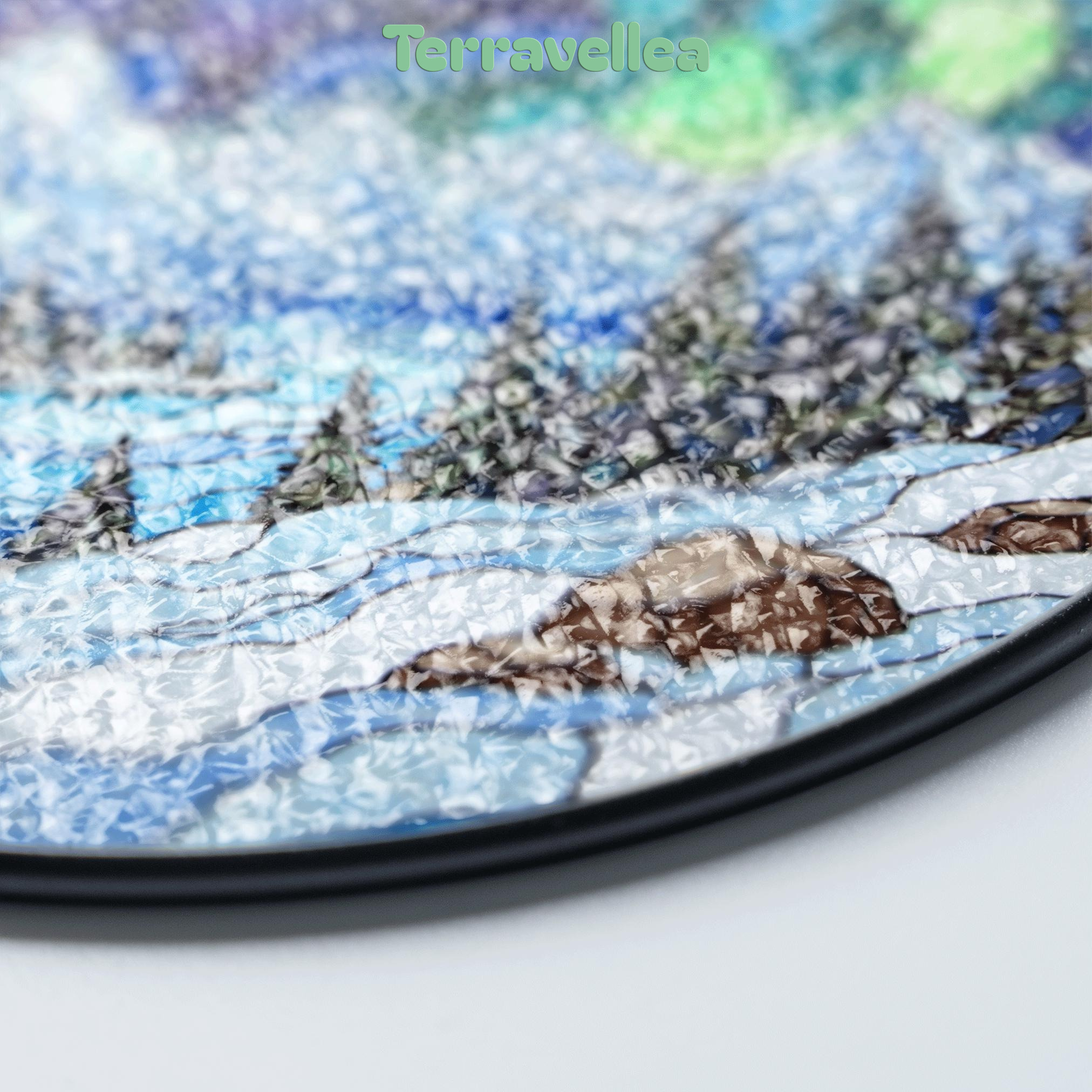 Mountain Landscape Suncatcher Stained Glass Window Hanging Gift for Nature Lovers - image 8