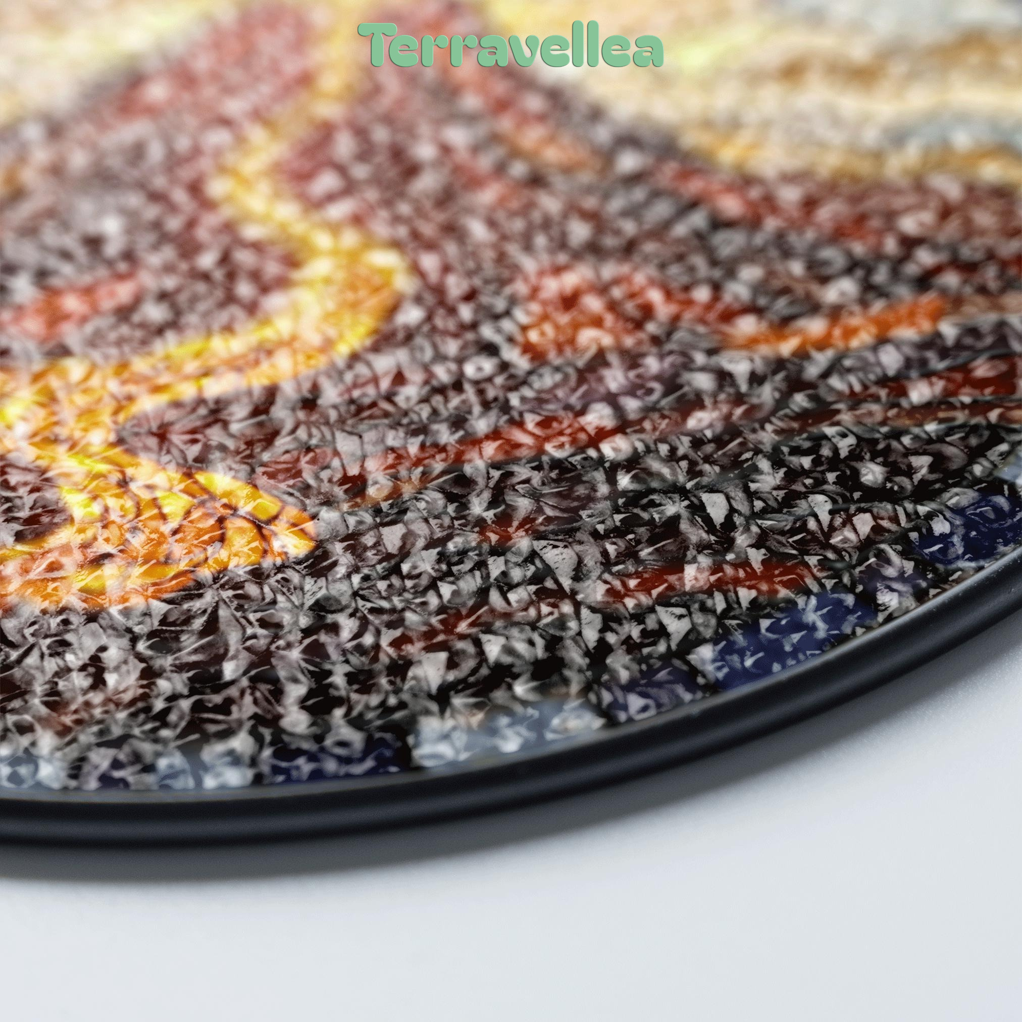 Suncatcher Stained Glass Volcano Eruption With Flowing Lava Housewarming Gift for Mom Birthday Gift - image 8