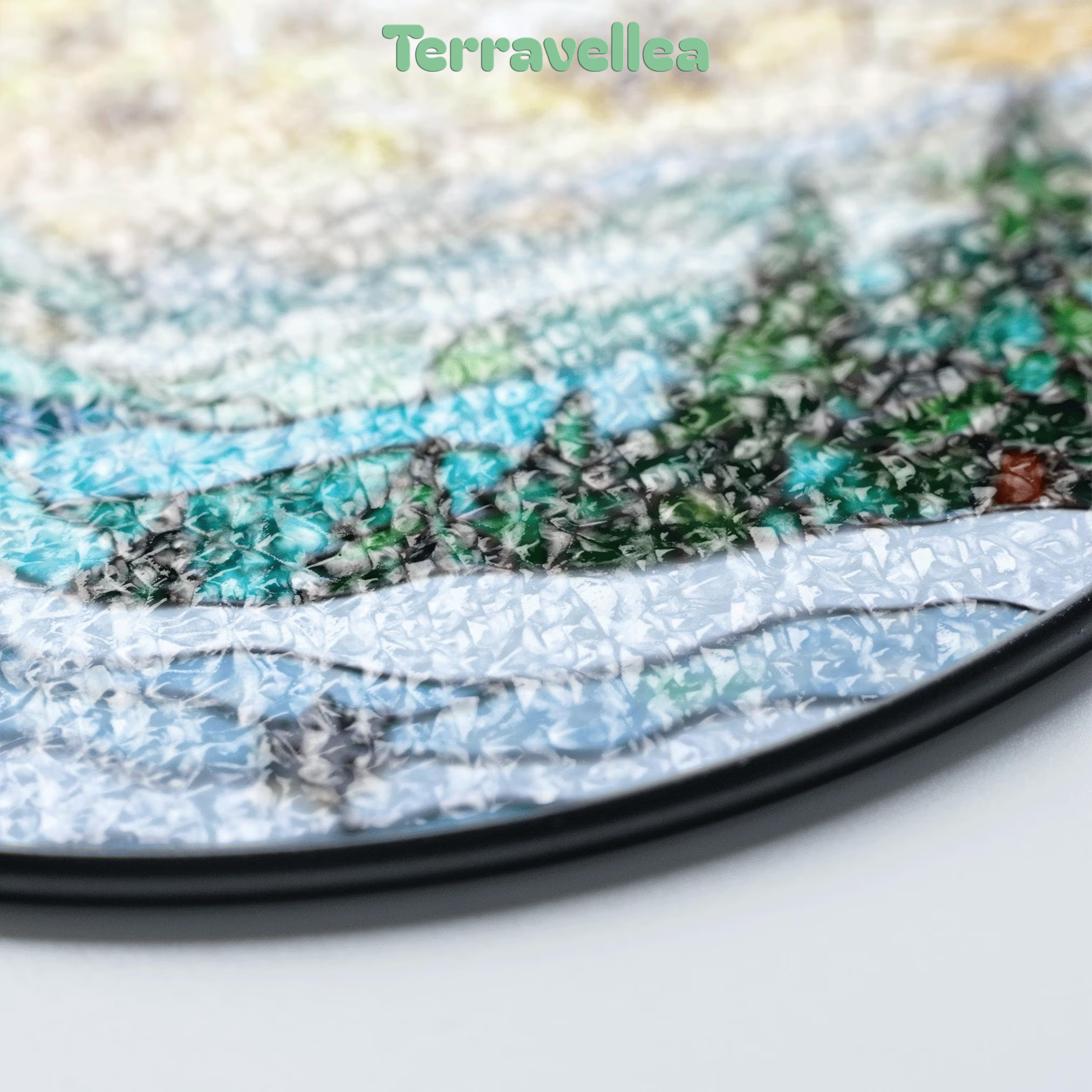 Winter Forest Stained Glass Suncatcher Christmas Gift Home Decor Window Hanging - image 8