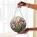 Purple Iris Stained Glass Suncatcher – Tiffany Style Floral Window Hanging – Unique Gift for Garden Lovers - image 1