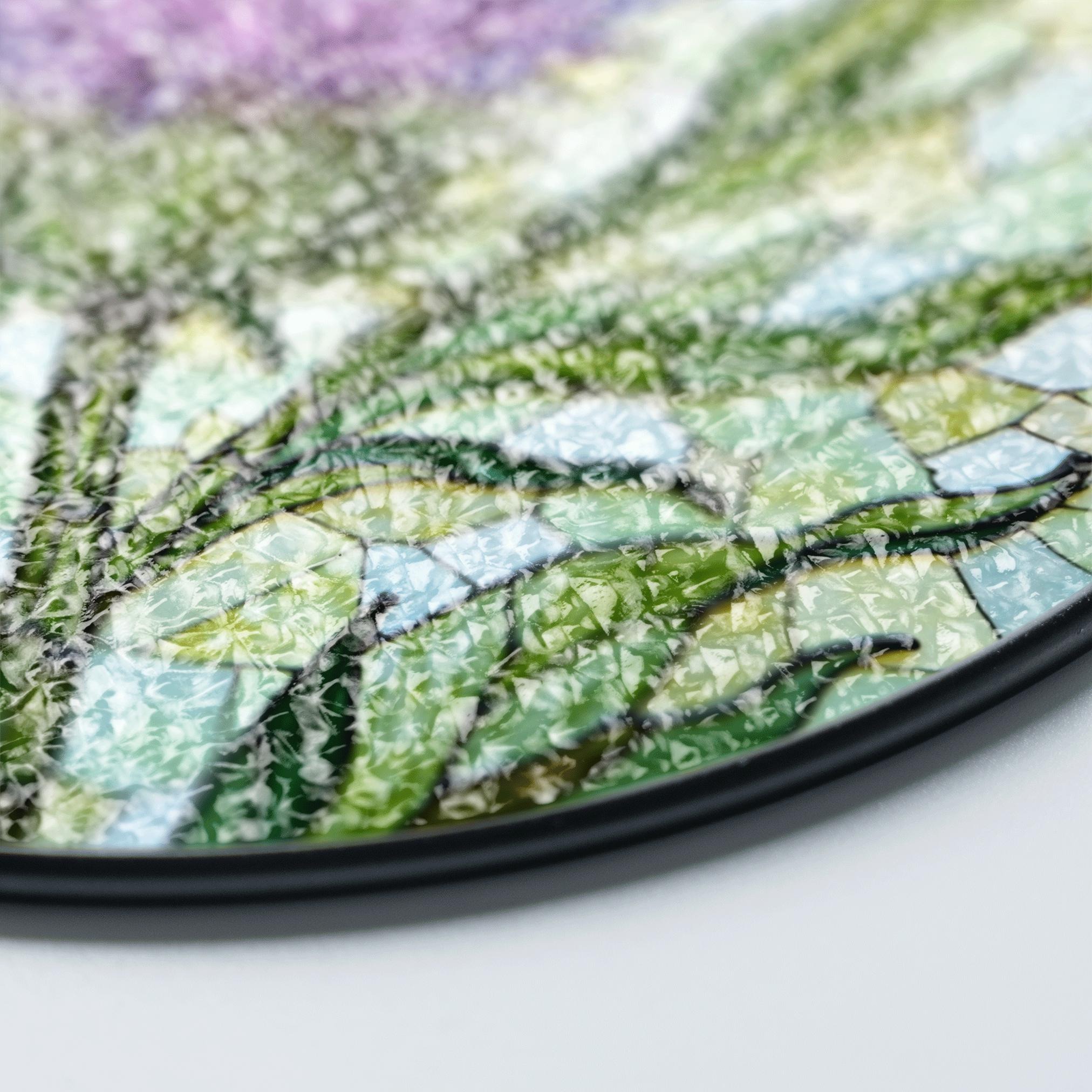 Purple Thistle Flower Stained Glass Window Hanging Suncatcher Gift for Botanical Art Lovers - image 8