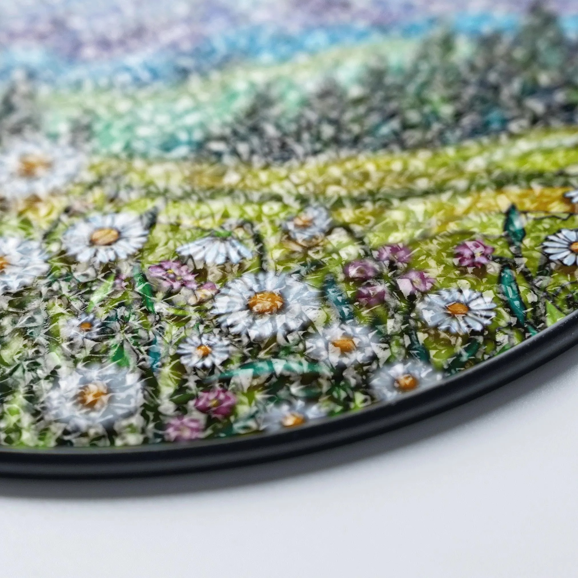 Wildflower Mountain Landscape Suncatcher Window Hanging Nature Art Gift for Mom - image 8