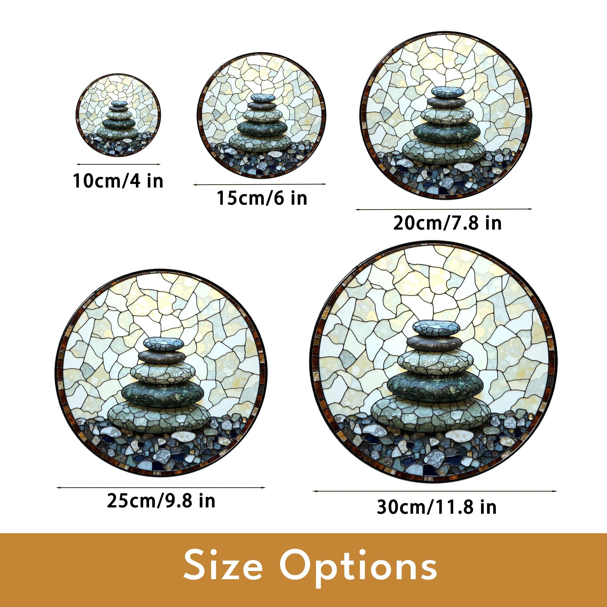 Zen Rock Stack Art Round Suncatcher Window Hanging Gift for Him Her - image 10