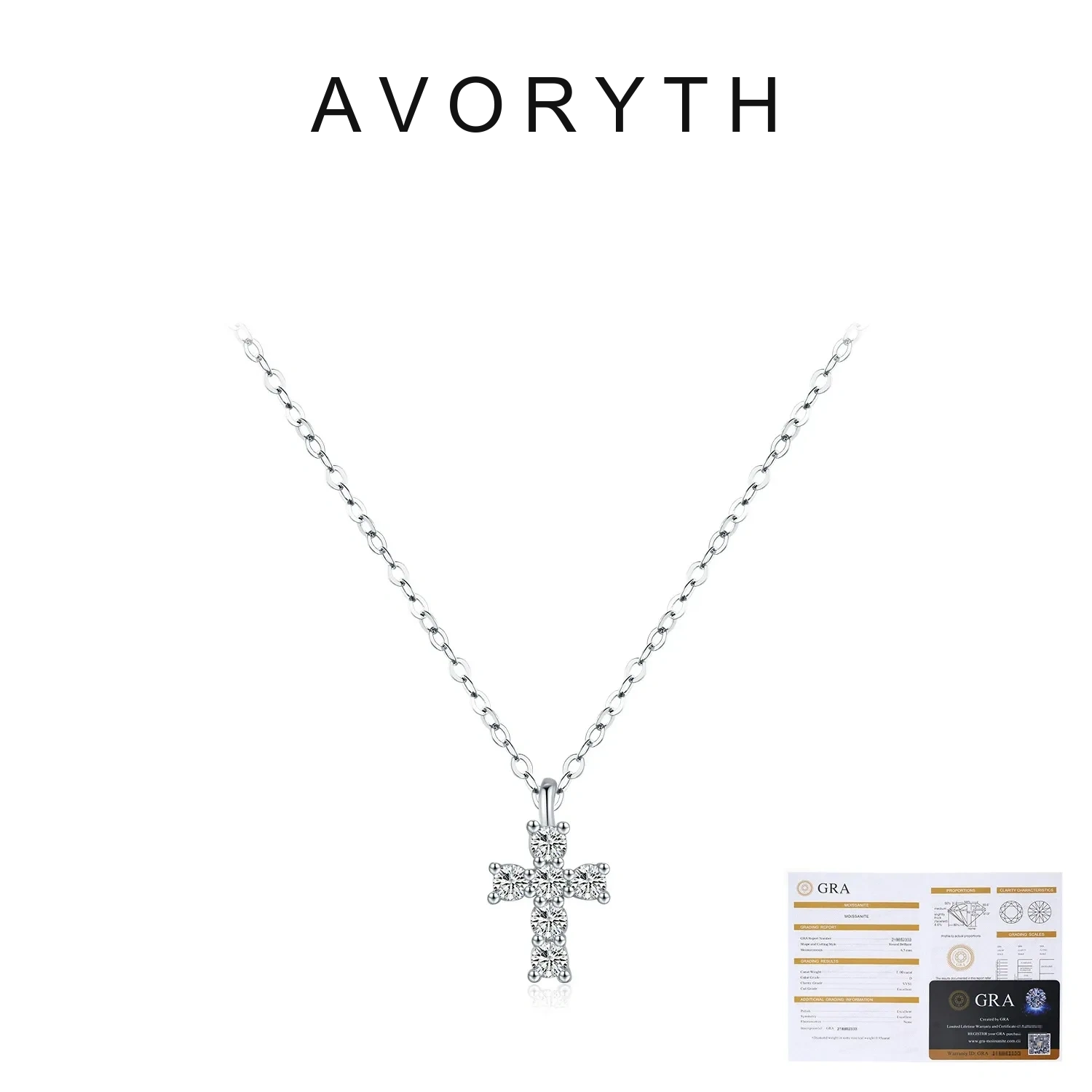 AVORYTH Seraphine Cross Moissanite Necklace product image 5