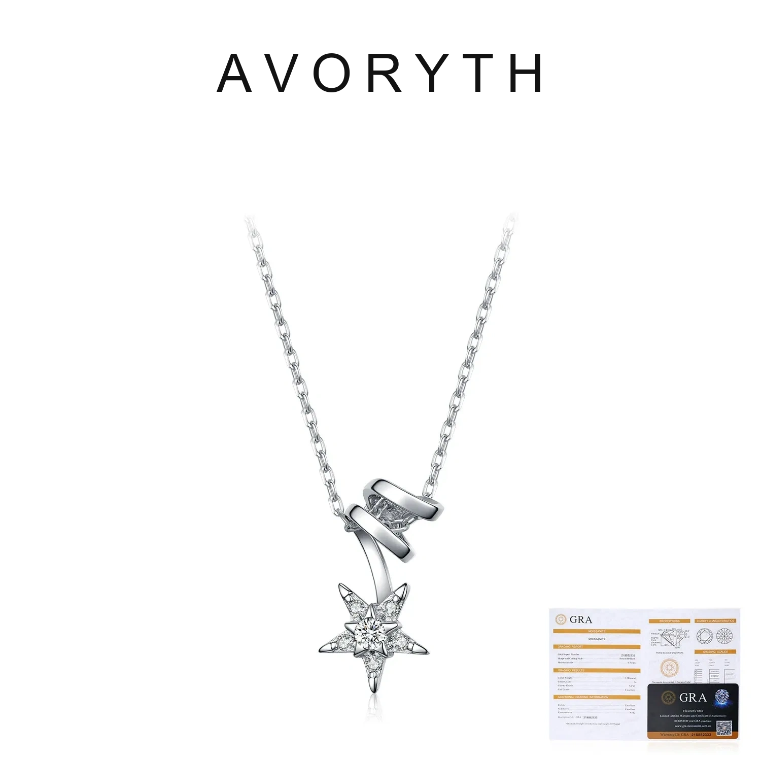 AVORYTH Caelia Celestial Star Moissanite Necklace product image 5