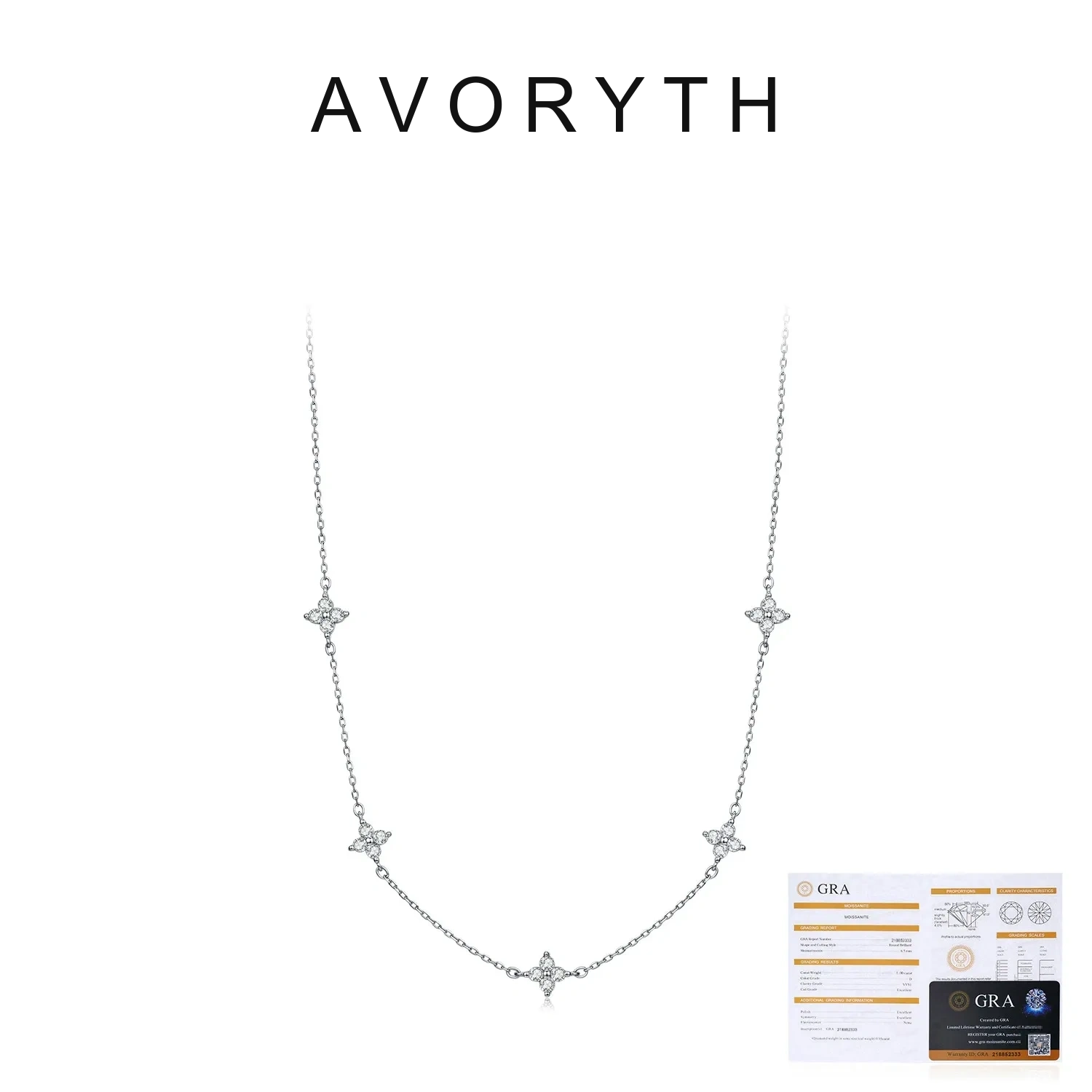AVORYTH Corinne Clover Moissanite Necklace product image 5