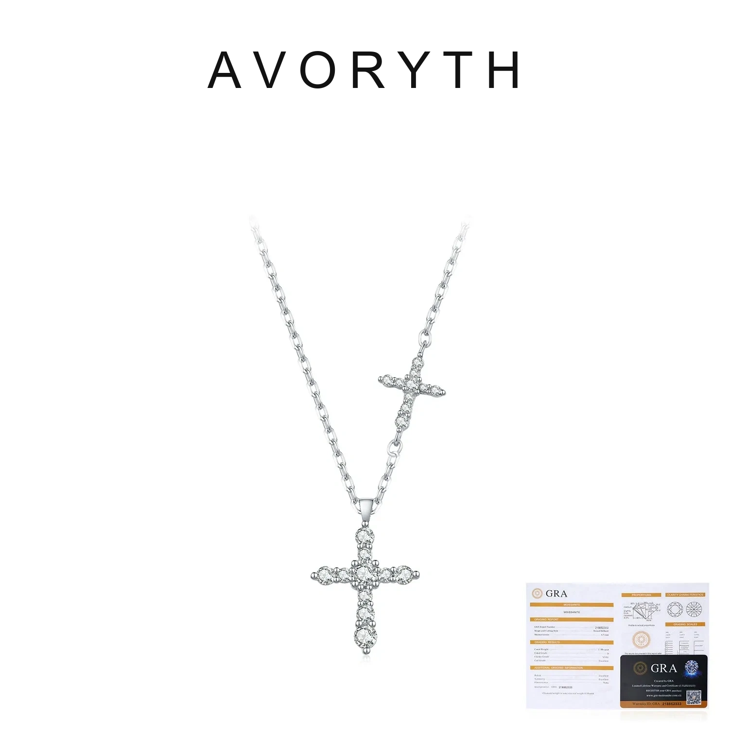 AVORYTH Lucienne Cross Moissanite Necklace product image 5